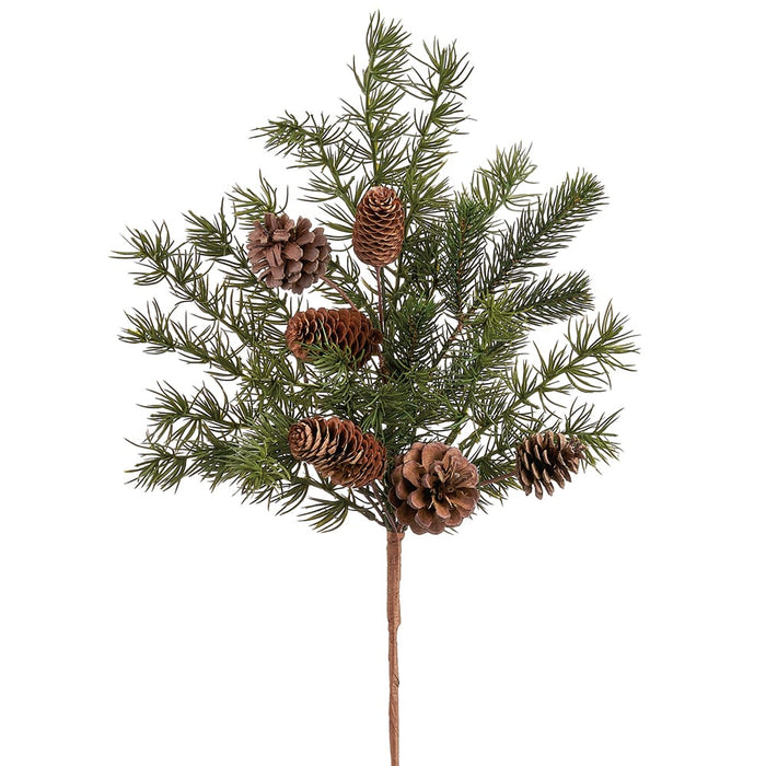 21" Mixed Pine & Pinecone Artificial Plant -Brown/Green (Pack of 12) - YBX050-BR/GR
