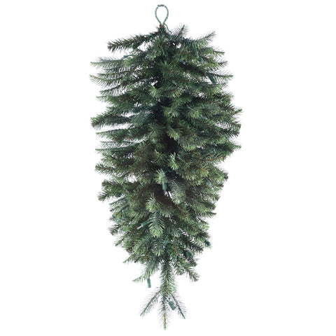 28" Artificial PE New England Pine Teardrop Swag -Green (pack of 2) - YD4028-GR