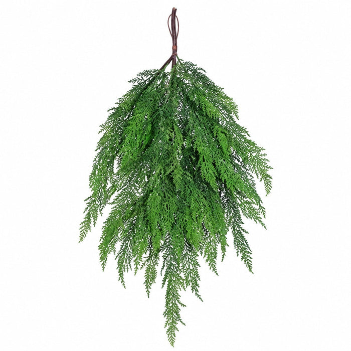 36" Cedar Artificial Teardrop Swag -Green (Pack of 6) - YDC100-GR
