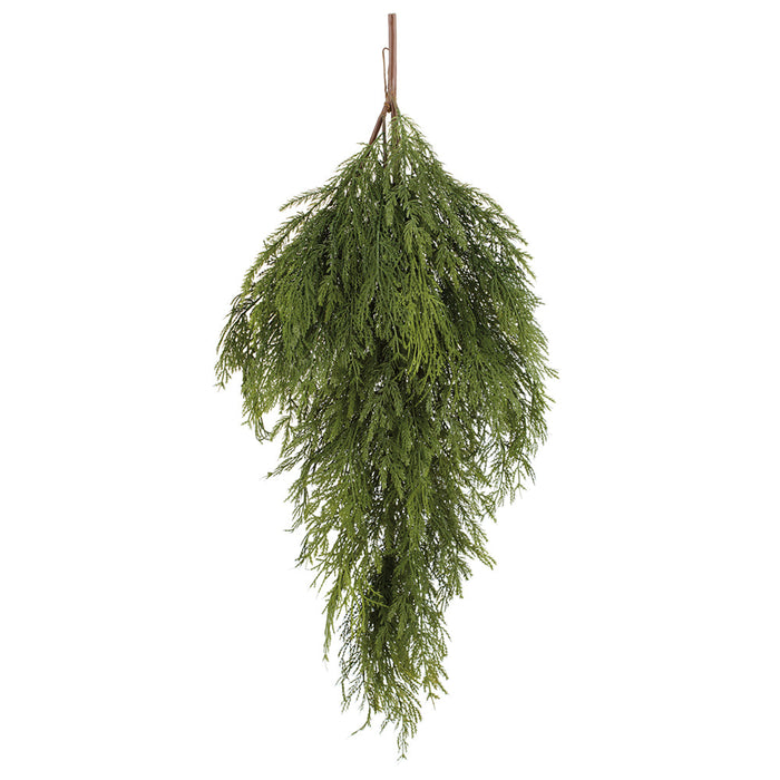 36" Deluxe Artificial Mixed Cedar Teardrop Swag -Green (Pack of 4) - YDC770-GR