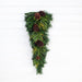 36" Artificial Pinecone, Berry, Cedar & Pine Teardrop Swag -Green/Brown (pack of 2) - YDP138-GR/BR