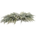 46"Wx8"H Iced Mixed Pine Artificial Candle Ring Holder -Green/Gray - YEP001-GR/GY