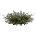 23"Wx8"H Artificial Pine & Pinecone Candle Ring Holder w/Glass -Green/Brown (Pack of 2) - YEP158-GR/BR