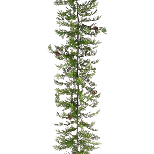 5'5" Cypress & Pinecone Artificial Garland -Green (pack of 4) - YG0147-GR