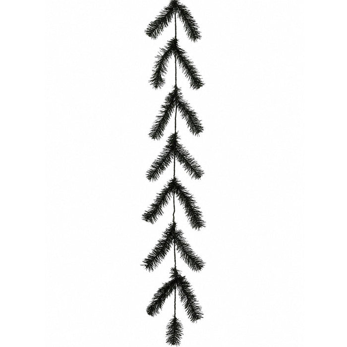 10' Pine Work Artificial Garland -Black (Pack of 24) - YG2010-BK