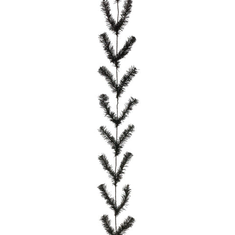 10' Pine Work Artificial Garland -Black (pack of 24) - YG2010-BK