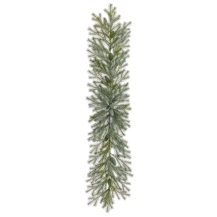 6' Pine & Pinecone Faux Garland -Green/Brown (Pack of 2) - YG2408-GR/BR