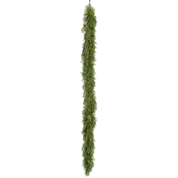 6' PE Soft-Touch Cedar Artificial Garland -Green (Pack of 2) - YGC076-GR