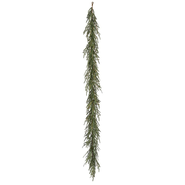 6' PE Soft-Touch Cypress Artificial Garland -Gray/Green (Pack of 4) - YGC093-GY/GR