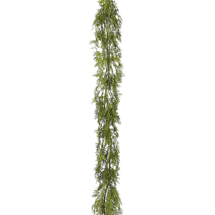 6' PE Soft-Touch Artificial Cedar Garland -Green (Pack of 2) - YGC094-GR