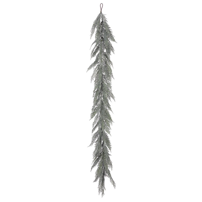 6' Frosted Deluxe Cedar Artificial Garland -Green/Gray (Pack of 6) - YGC107-GR/FS