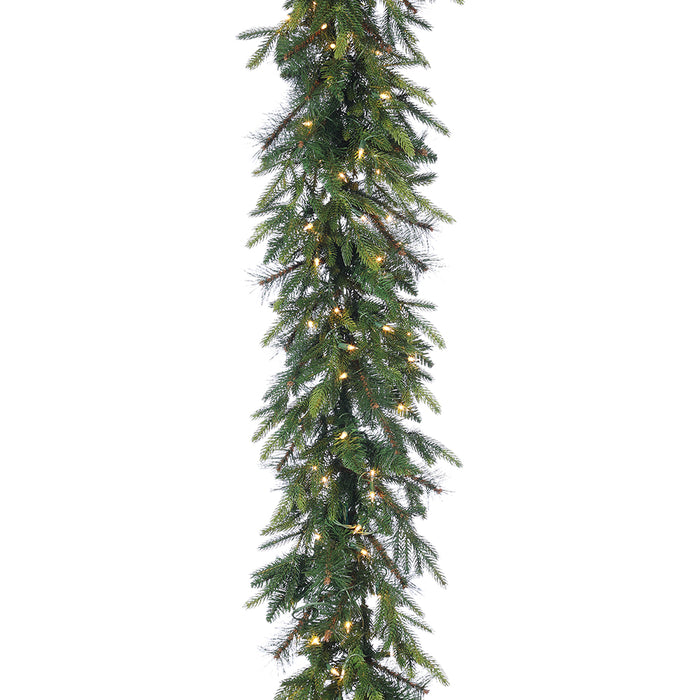 6'Lx14"W Colorado Mixed Pine Artificial Garland, Pre-Lit -Green (Pack of 2) - YGC147-GR/MX
