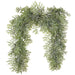 72" Wide Iced Cedar Artificial Mantel Swag -Green/Clear (Pack of 4) - YGC263-GR/CW