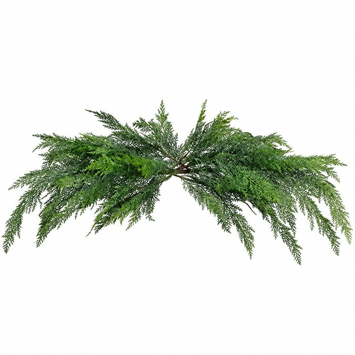 48" Wide Artificial Cedar Mantel Swag -Green (Pack of 4) - YGC404-GR