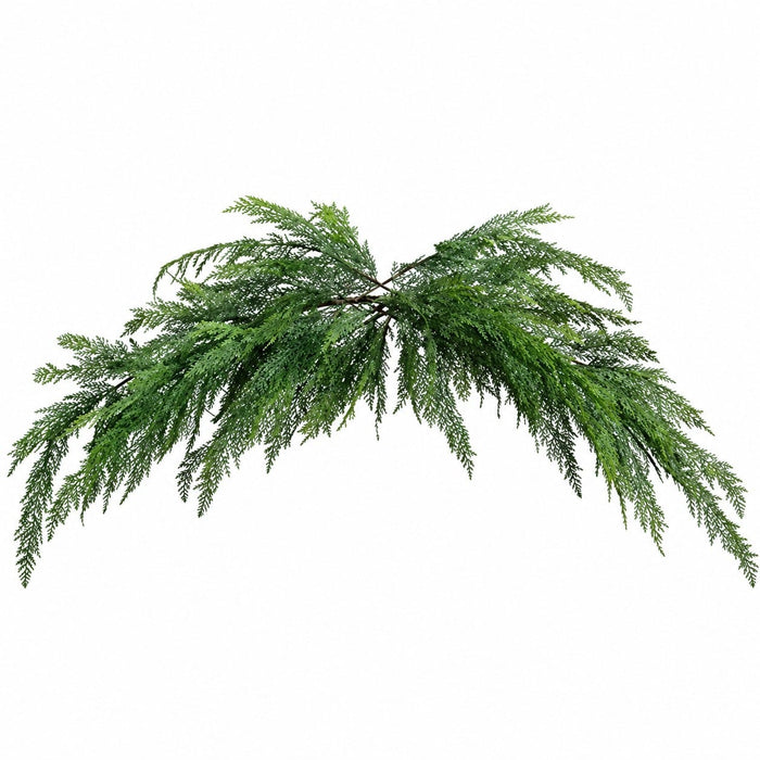 65" Wide Artificial Cedar Mantel Swag -Green (Pack of 2) - YGC406-GR