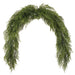 72" Wide Glittered Deluxe Artificial Mixed Cedar Mantel Swag -Green (Pack of 6) - YGC781-GR
