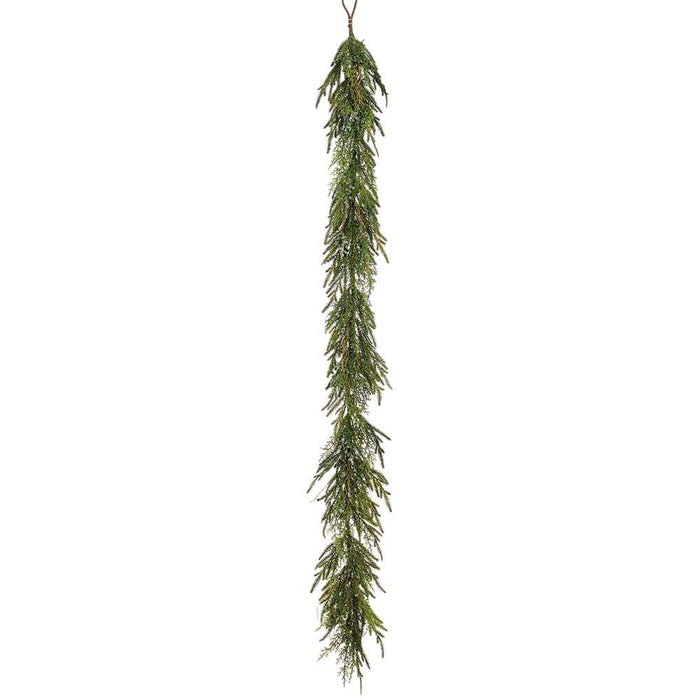 6' Juniper & Cypress Artificial Garland -Green (Pack of 2) - YGN080-GR