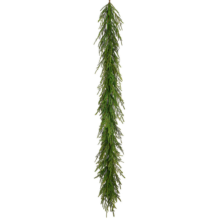 6' PE Soft-Touch Cypress Double Artificial Garland -Green (Pack of 2) - YGN084-GR