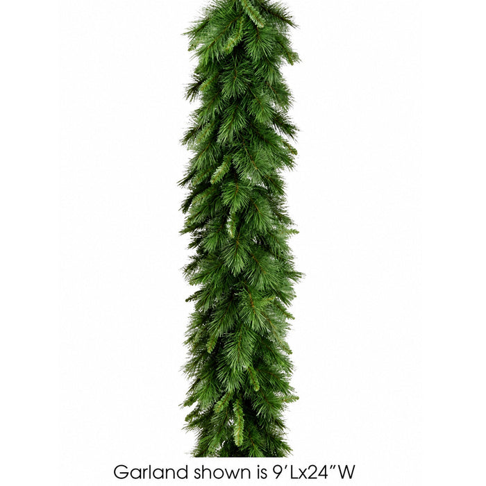 9'Lx18"W Long Needle Mixed Pine Artificial Garland -Green (Pack of 4) - YGN608-GR