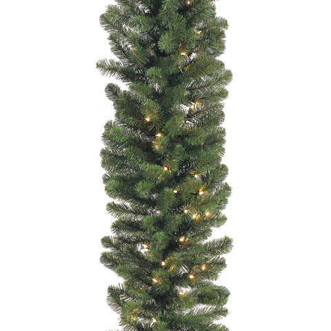 9'Lx18"W Noble Fir Pine Lighted Artificial Garland -Green (pack of 6) - YGN718-GR