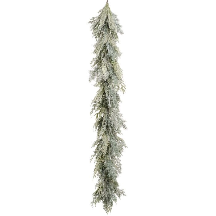 6' Iced Mixed Pine Artificial Garland -Green/Gray (Pack of 2) - YGP001-GR/GY