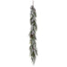 3'11" PE Soft-Touch Flocked Pine & Pinecone Artificial Garland -Green/White (Pack of 4) - YGP360-GR/WH