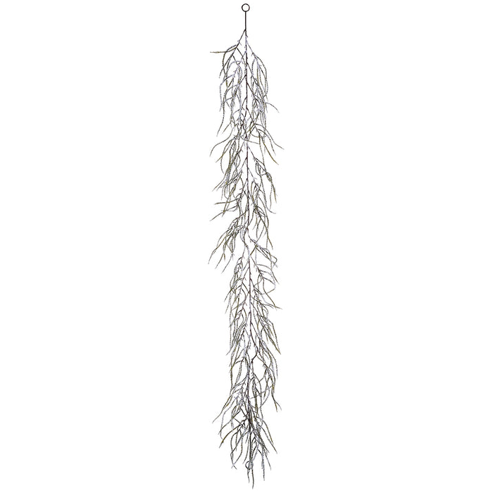 6' Snowed Artificial Pine Garland -Green/White (pack of 6) - YGP493-GR/WH