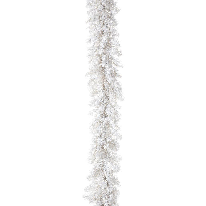 9'Lx12"W White Noble Garland, Micro LED Pre-Lit -White (Pack of 2) - YGW009-WH