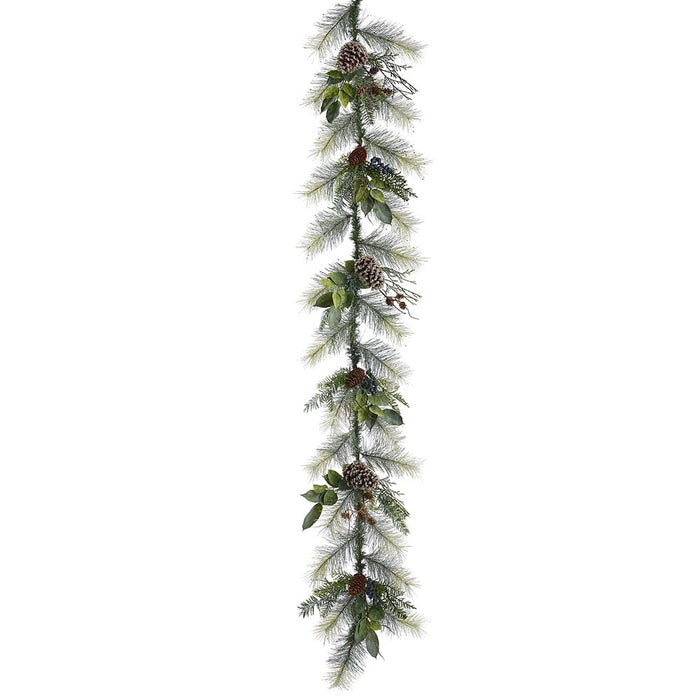 6' Blueberry, Juniper & Pine Artificial Garland -Green/Brown (pack of 2) - YGX120-GR/BR