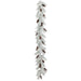 6' Flocked Needle Pine & Pinecone Artificial Garland -White/Green (Pack of 2) - YGX781-WH/GR