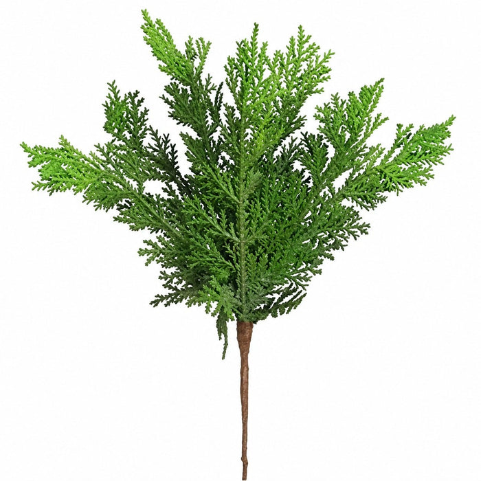 10" Artificial Cedar Stem Pick -Green (Pack of 12) - YKC045-GR