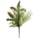18" Long Needle Pine & Pinecone Artificial Stem Pick -Green (Pack of 12) - YKN050-GR