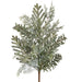 18" PE Soft-Touch Mixed Pine Artificial Stem Pick -Green/White (Pack of 12) - YKX002-GR/WH