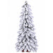 36"Hx16"W Flocked Winter Alpine Pine Artificial Christmas Tree, Unlit -Snow (Pack of 2) - YNT613-SN