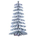 36"Hx16"W Flocked Winter Alpine Pine Artificial Christmas Tree w/Base -Snow (pack of 2) - YNT613-SN