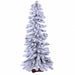 4'Hx20"W Flocked Winter Alpine Pine Artificial Christmas Tree, Unlit -Snow - YNT614-SN