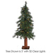 24"Hx15"W Alpine Lighted Artificial Christmas Tree w/Metal Plate -Green - YNT722-GR