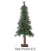 24"Hx15"W Alpine Multi Color Lighted Artificial Christmas Tree w/Metal Plate -Green - YNT732-GR