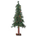 36"Hx19"W Alpine Multi Color Lighted Artificial Christmas Tree w/Metal Plate -Green - YNT733-GR