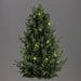 23" Flocked Artificial Cedar Cone-Shaped Topiary, Battery LED Pre-Lit -Green/White (Pack of 2) - YRC249-GR/WH