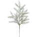 22" Flocked Artificial Pine Stem -White (Pack of 24) - YS2253-WH