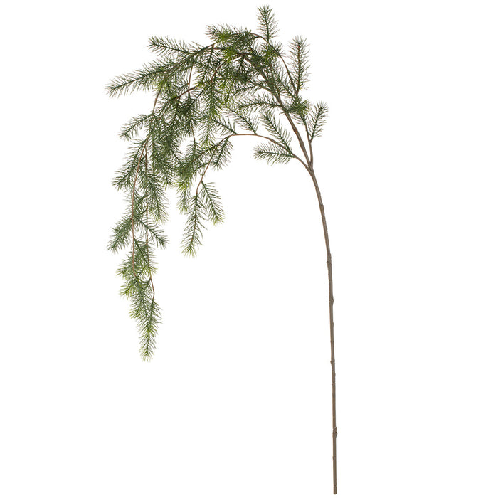 63" Hanging Flocked Artificial Pine Stem -Green (Pack of 8) - YS2402-GR