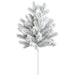 25" Flocked Pine Artificial Stem -White (Pack of 12) - YS2525-WH