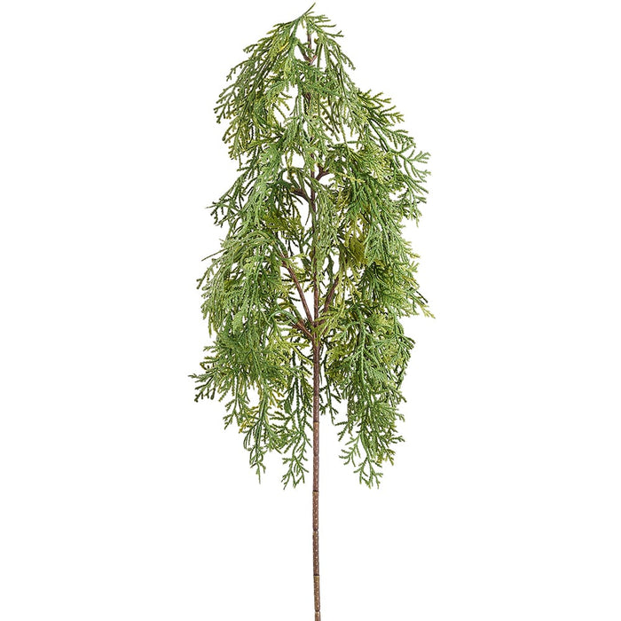 30" PE Soft-Touch Cedar Artificial Stem -Green (Pack of 12) - YSC029-GR