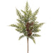18" Cedar & Pinecone Artificial Stem -Brown/Green (Pack of 12) - YSC057-BR/GR