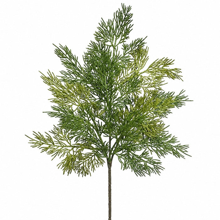 17" Soft-Touch Artificial Cedar Stem -Green (Pack of 24) - YSC116-GR