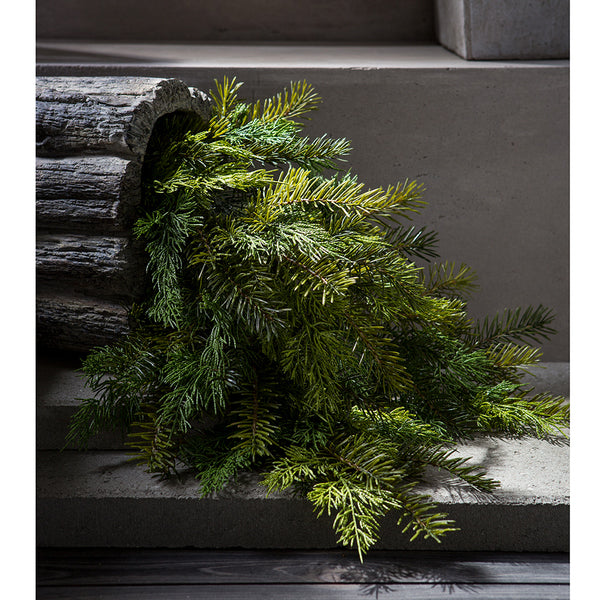 26" Cedar & Pine Artificial Stem -2 Tone Green (Pack of 12) - YSC154-GR/TT