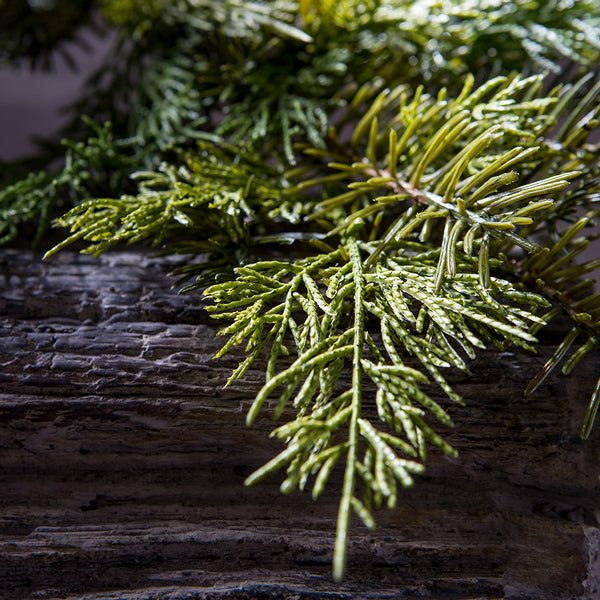 26" Cedar & Pine Artificial Stem -2 Tone Green (Pack of 12) - YSC154-GR/TT