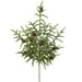 32" Artificial Cypress & Pinecone Stem -Green/Brown (Pack of 12) - YSC225-GR/BR