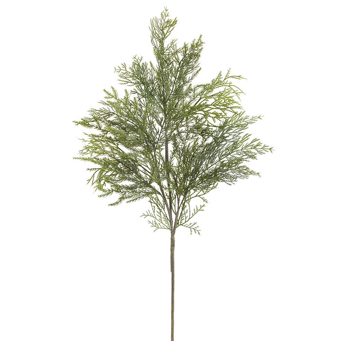 40" Glittered Artificial Deluxe Mixed Cedar Stem -Green (Pack of 6) - YSC779-GR